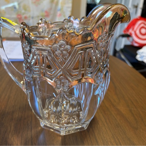 EAPG US Glass Athenia aka Reverse 44 AKA Panel 44 Glass Pitcher Antique - Picture 3 of 7